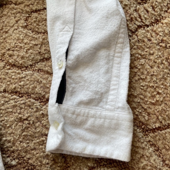 RARE NANAMICA Men’s Sz XL White FLANNEL Casual Button Up Shirt Tailored in Japan - Picture 5 of 11